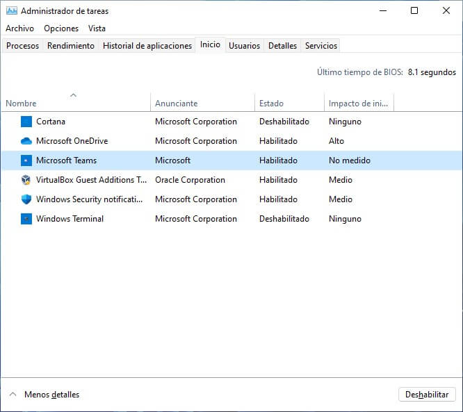 Cómo quitar aplicaciones de inicio en Windows 11