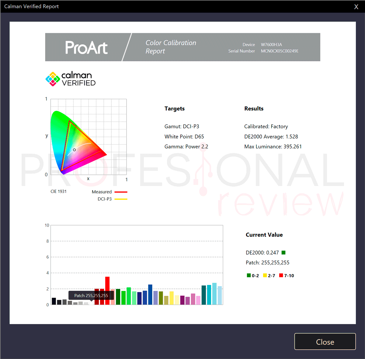 Asus ProArt Studiobook Pro 16 OLED Caslibración