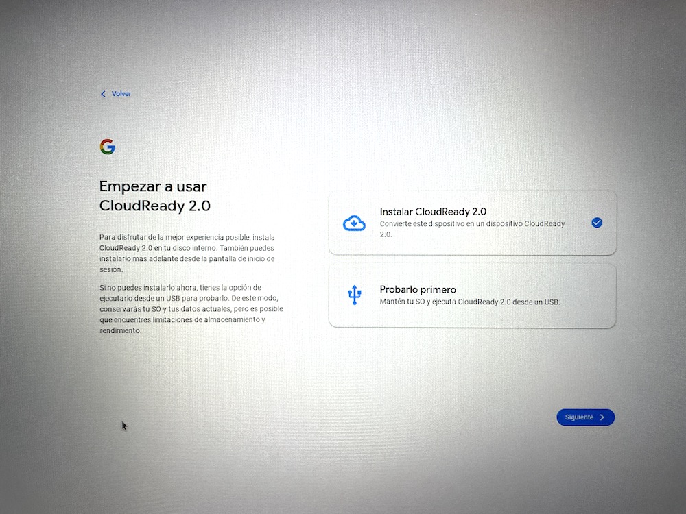 Cómo instalar Chrome OS Flex
