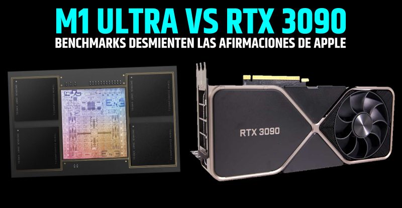 GPU M1 Ultra de Apple no es tan potente como la RTX 3090