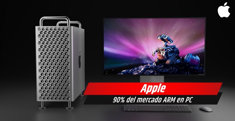 Apple tiene el 90% del mercado ARM en PC