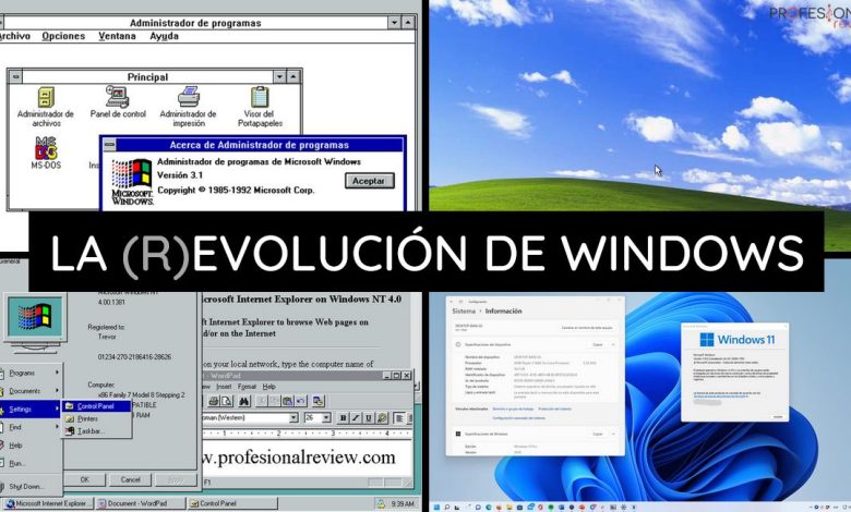 Sistemas operativos Windows evolución