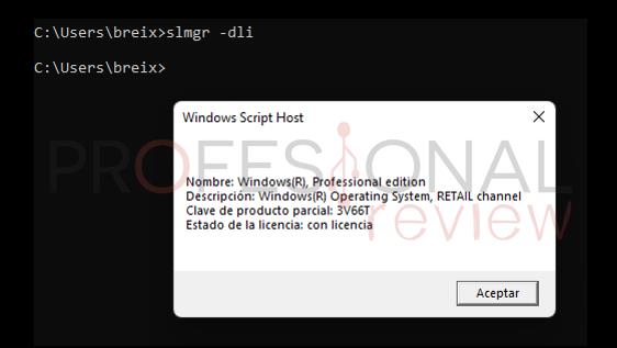Tipo de licencia Microsoft Windows