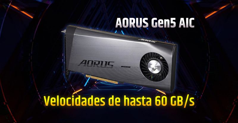 AORUS Gen5 AIC Tarjeta RAID Con Velocidades De 60 GB s