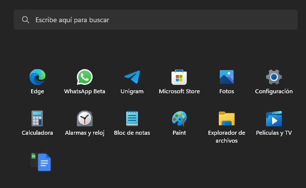 How to create folders in the start menu in Windows 11