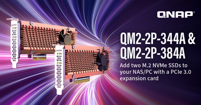 QNAP QM2-2P-344A y QM2-2P-384A