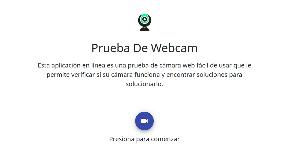 cómo probar la cámara web con webcam test