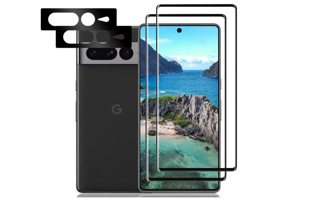 Funda para Google Pixel 7A, con protector de pantalla de vidrio templado,  absorción de impactos, cubierta protectora de fibra de carbono suave y