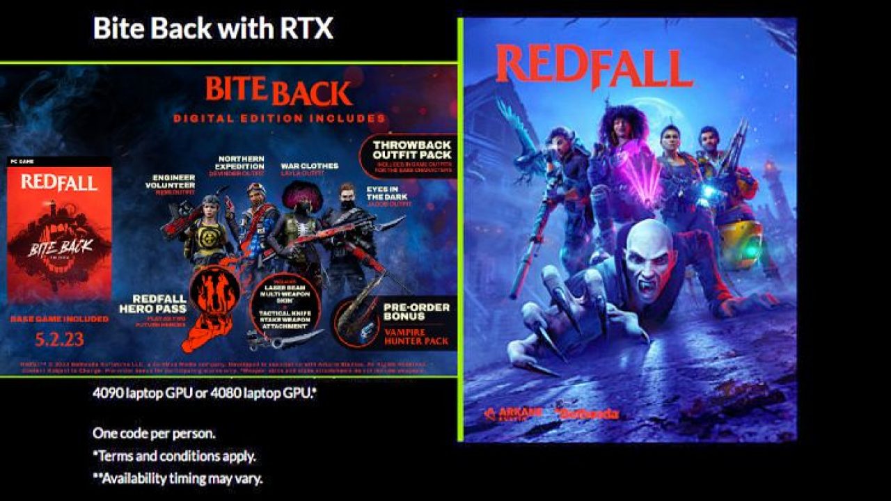 Redfall Bite Back Edition com GeForce RTX Série 40