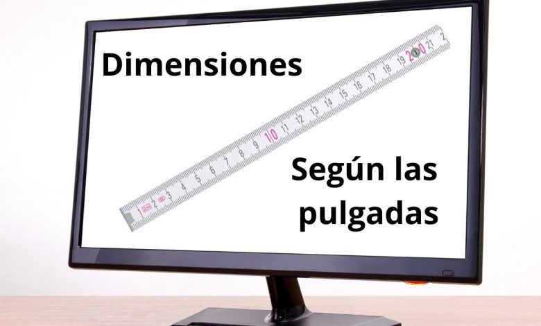 dimensiones del monitor según las pulgadas