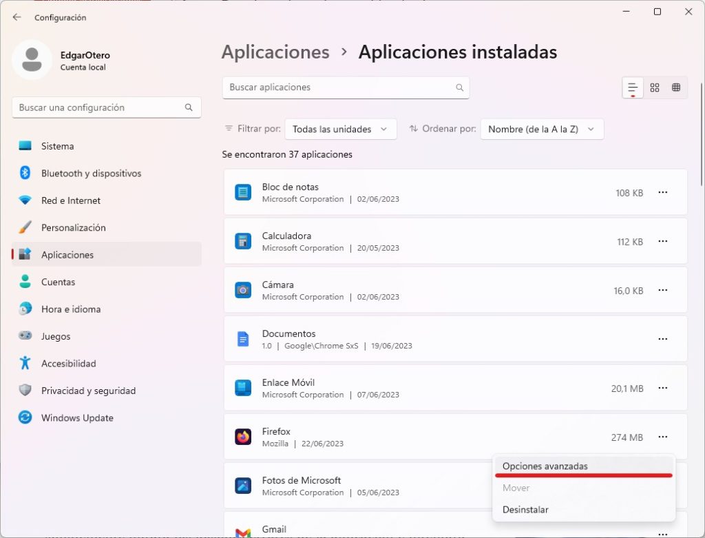 Cómo restablecer una aplicación sin desinstalar en Windows 11
