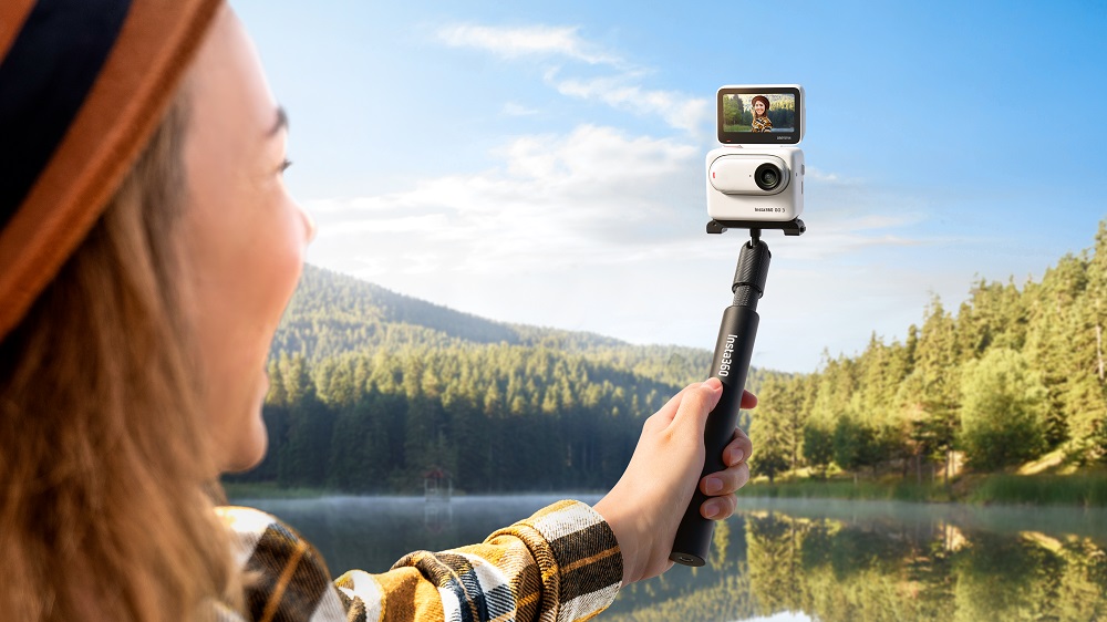 Support Magnétique Pliable Pour Insta360 GO 3 - Rotation 360°, Réglable, Portable, En ABS Et Silicone