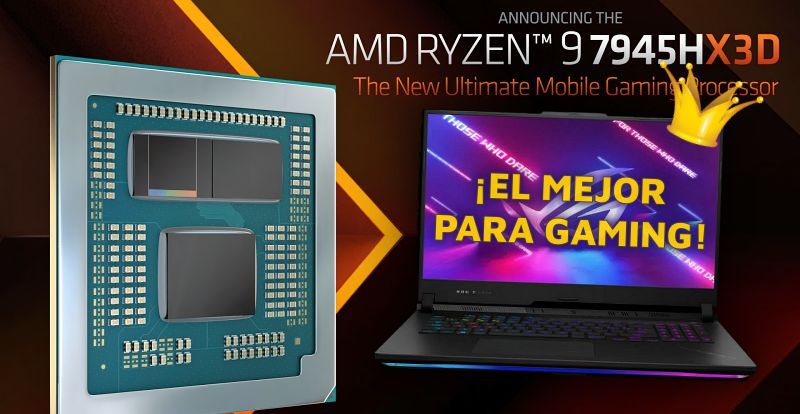 AMD Ryzen 9 7945HX3D es el mejor CPU de portátiles para gaming