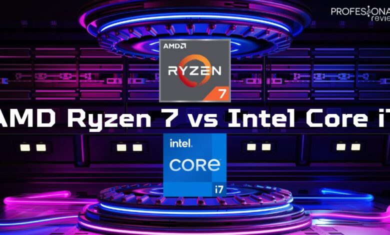 AMD Ryzen 7 vs Intel Core i7 comparativa completa
