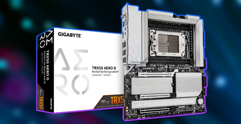 GIGABYTE TRX50 Aero D Placa Base - Para AMD Ryzen Threadripper 9000, 16+8+4 Fases VRM, DDR5 7800MHz, PCIe 5.0, Wi-Fi 7, 10GbE