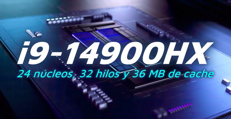 Intel Core i9-14900HX es detectado en 24 núcleos, 32 hilos y 36 MB de memoria caché