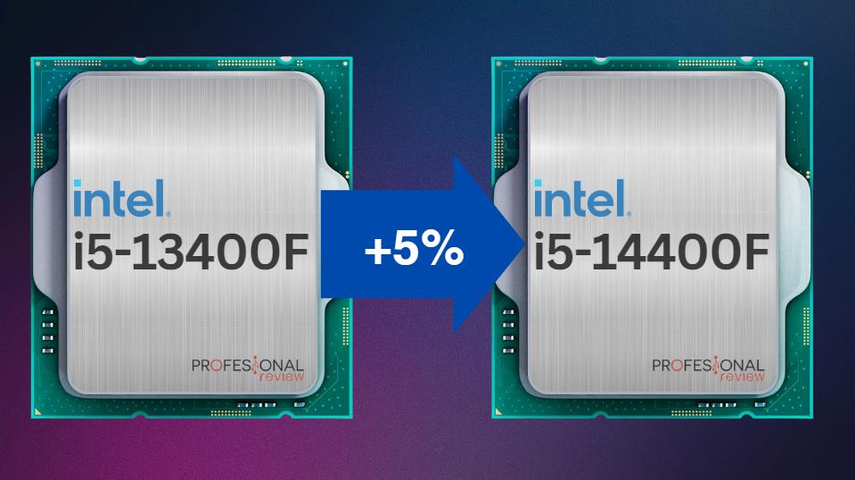 Intel Core i5-14400F apenas mejora en rendimiento al i5-13400F
