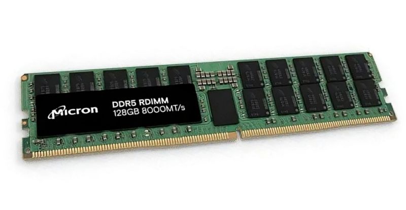 Micron desarrolla un RDIMM DDR5 de 128 GB que alcanza los 8.000 MT/s