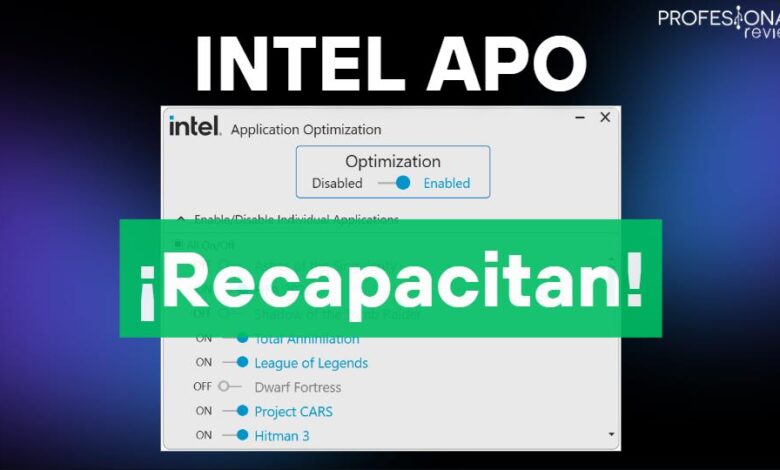 Intel APO 12 y 13 gen