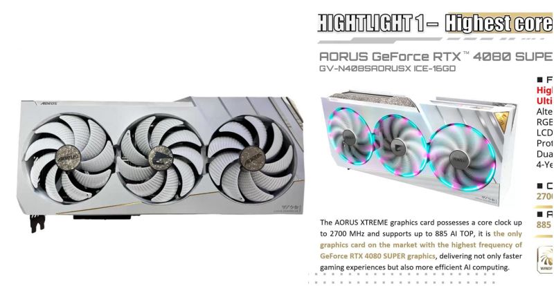 AORUS RTX 4080 SUPER Xtreme Ice: GPU de edición especial con solo 300 unidades