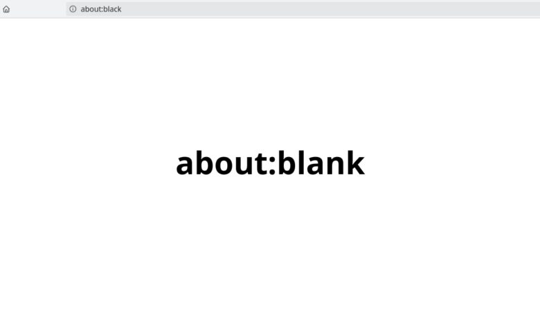 página about:blank