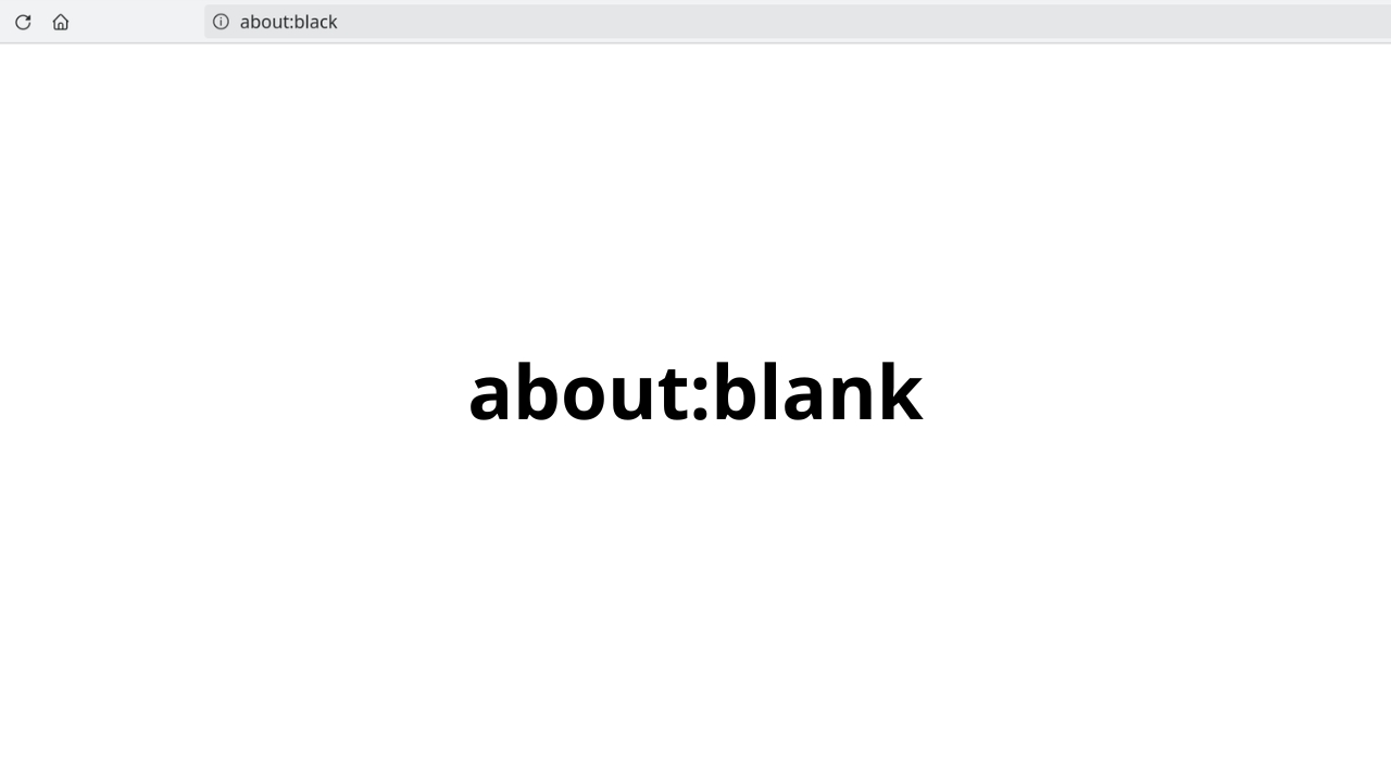 ¿Qué es la página about:blank?