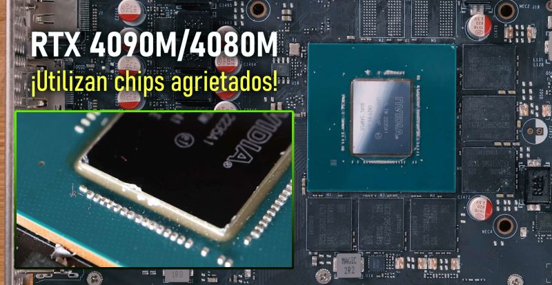 RTX 4090M/4080M: Descubren chips agrietados en las GPUs chinas para sobremesa