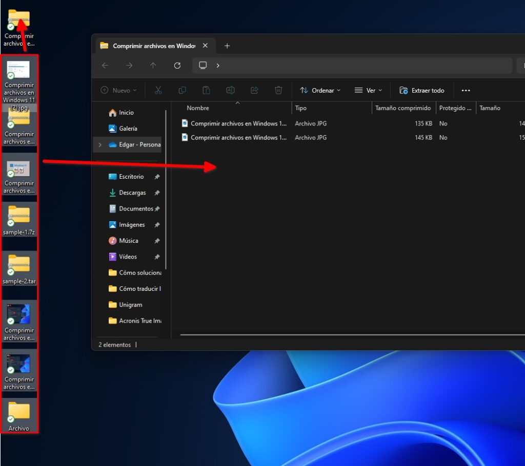Cómo comprimir archivos en Windows 11 sin instalar nada Cómo comprimir archivos en Windows 11 sin instalar nada