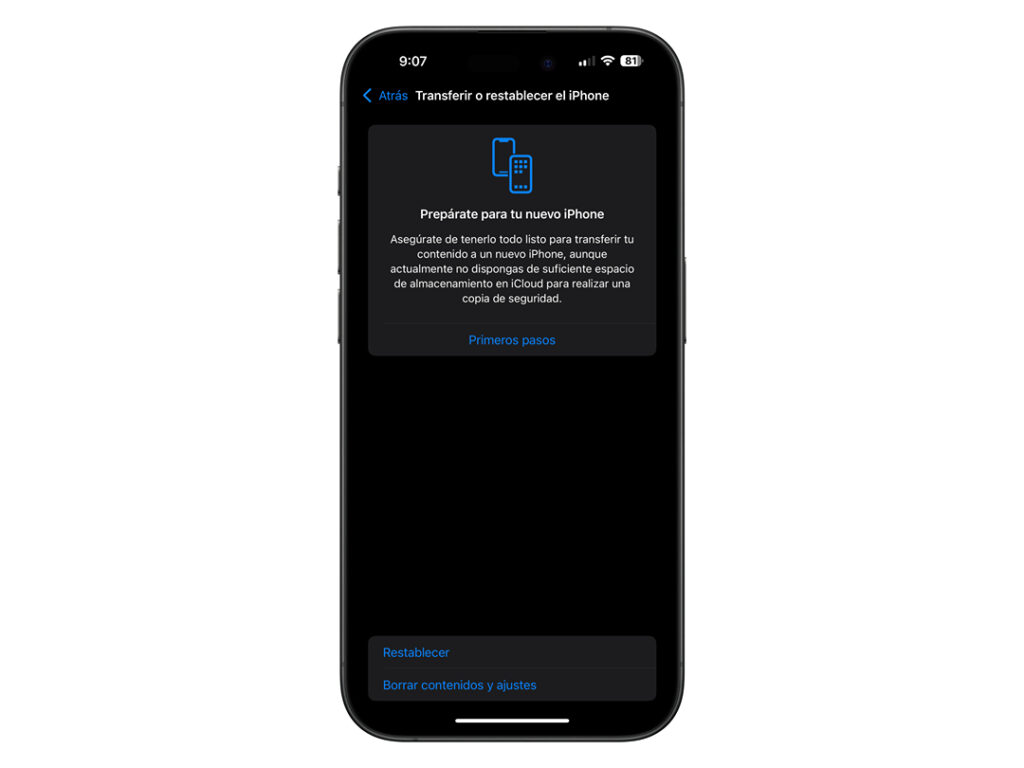 Restaurar iPhone