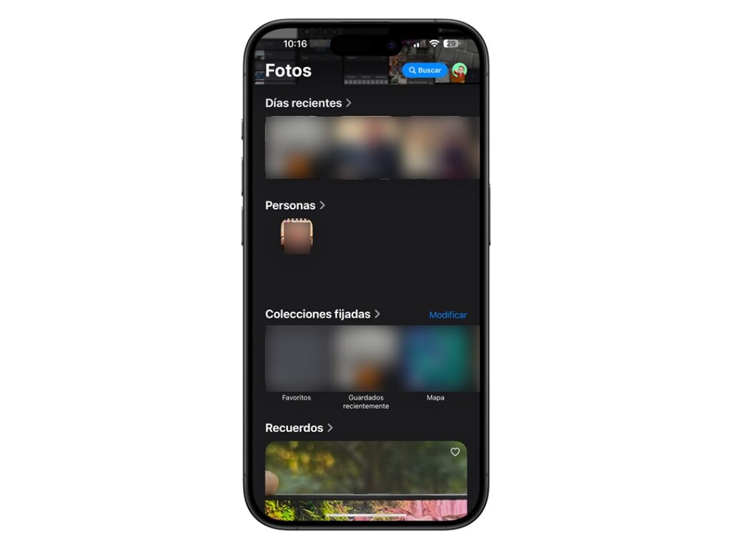Organizar las fotos en el iPhone por persona