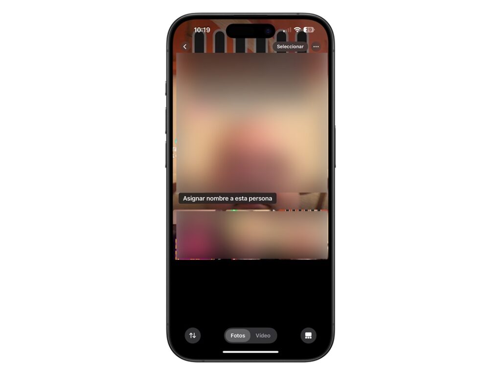 Organizar las fotos en el iPhone por persona