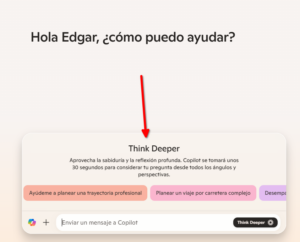Think Deeper en Copilot: qué y cómo funciona