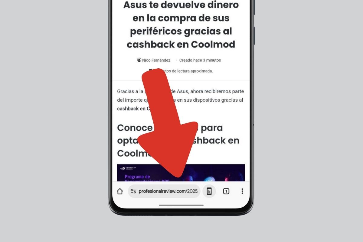 Chrome Android barra inferior