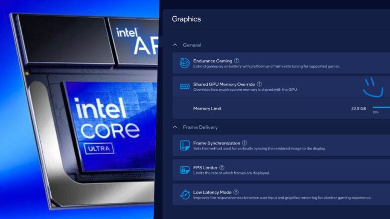 Gpu Core Inside Core Ultra ahora puede dedicar hasta el 87 % de la RAM a la GPU