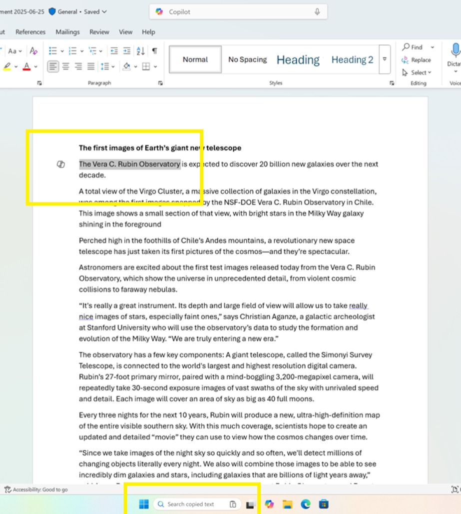 Windows 11 simplifica las búsquedas desde la barra de tareas: un clic bastará para buscar el texto que tengas en el portapapeles Windows 11 simplifica las búsquedas desde la barra de tareas: un clic bastará para buscar el texto que tengas en el portapapeles