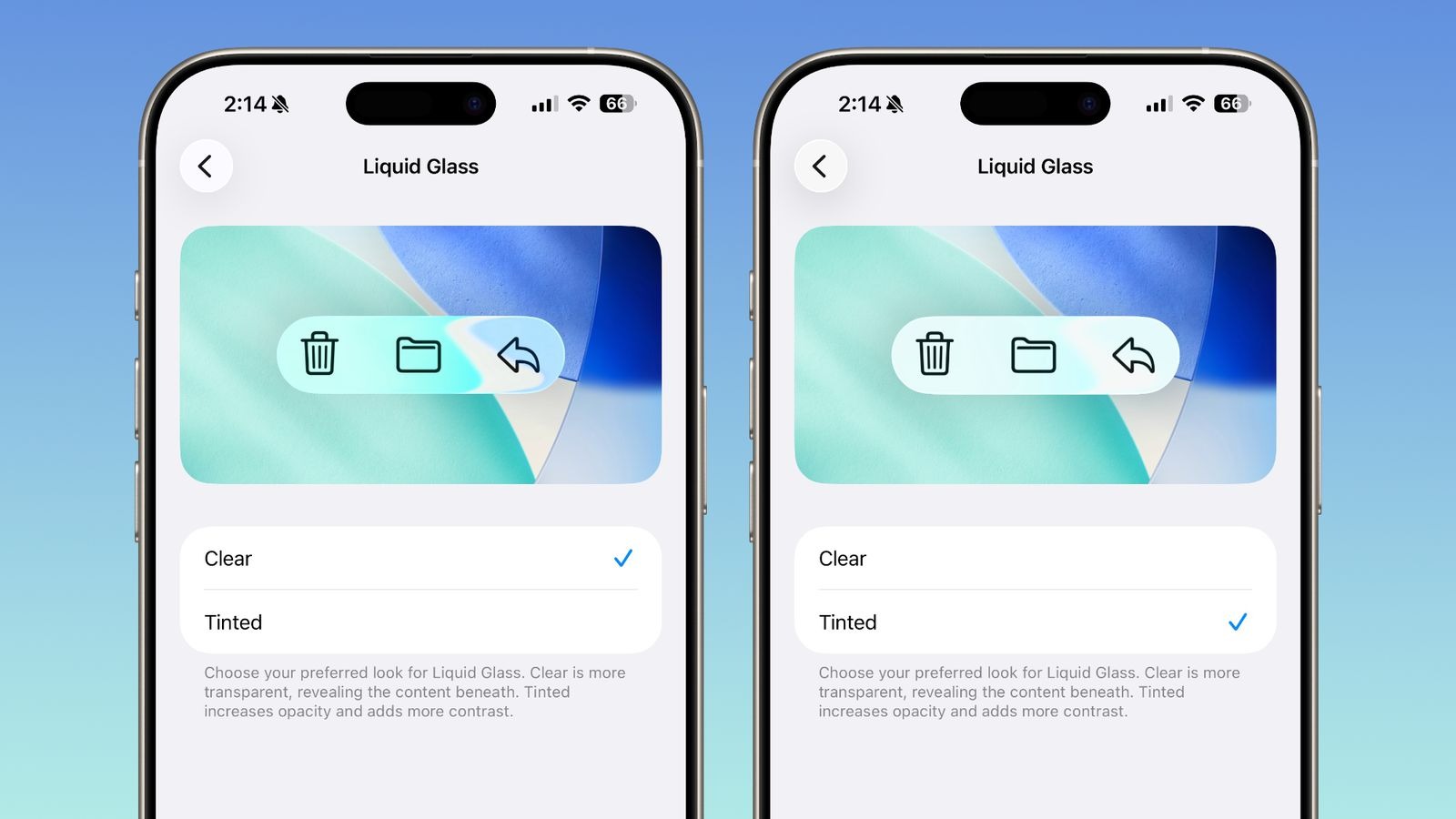 Apple rectifica con Liquid Glass: iOS 26.1 Beta 4 te permite controlar su transparencia con un nuevo botón Apple rectifica con Liquid Glass: iOS 26.1 Beta 4 te permite controlar su transparencia con un nuevo botón