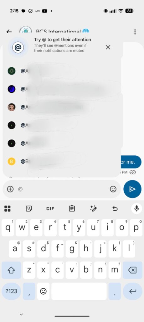 Mensajes de Google por fin prueba las @menciones para que no te pierdas en los chats de grupo Mensajes de Google por fin prueba las @menciones para que no te pierdas en los chats de grupo