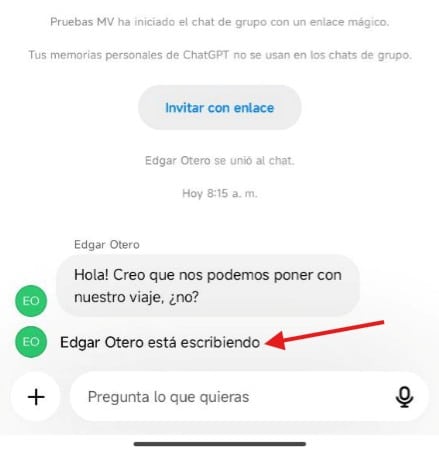 Cómo crear un chat de grupo en ChatGPT