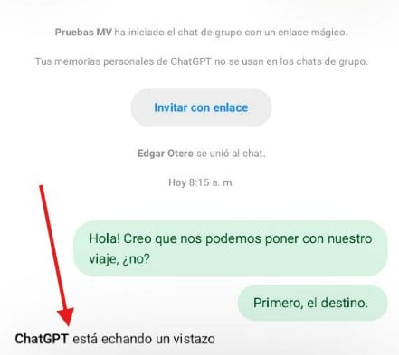 Cómo crear un chat de grupo en ChatGPT