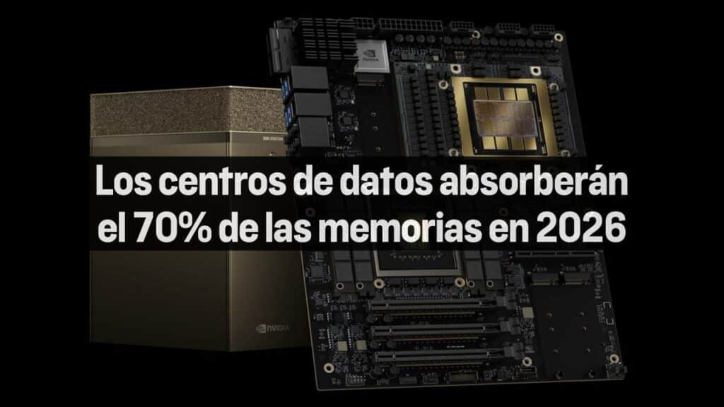 Los centros de datos absorberán el 70% de las memorias en 2026