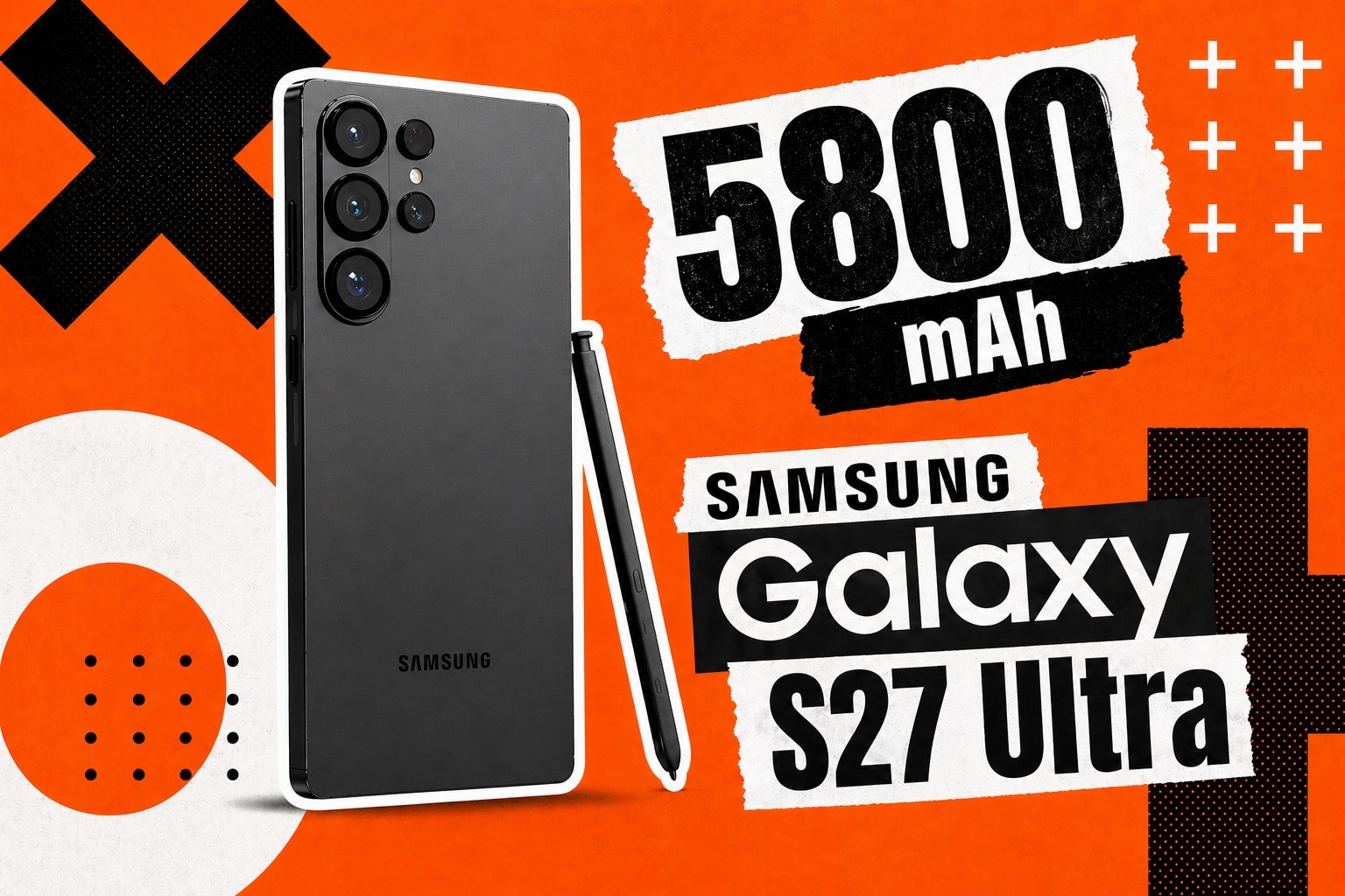 El Galaxy S27 Ultra podría quedarse en 5.800 mAh, pero Samsung confiaría la autonomía a la pantalla y al chip