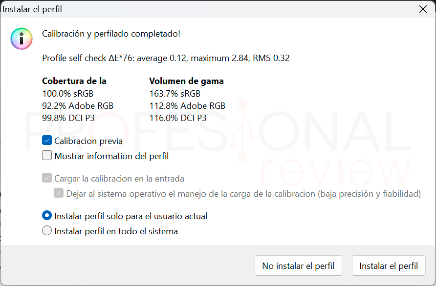 ASUS Zenbook S 14 2026 Review ASUS Zenbook S 14 2026 Calibración