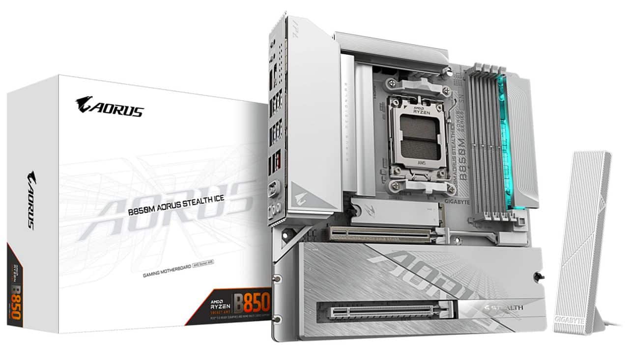 B850M AORUS STEALTH ICE: Gigabyte presenta su nueva placa Micro-ATX con conectores ocultos