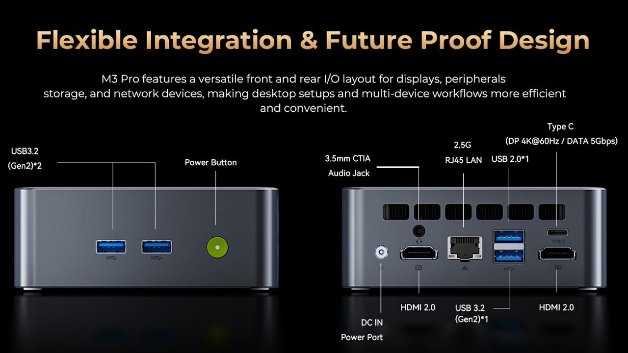 GMKtec quiere competir en el mercado mini PC con la potente NucBox M3 Pro