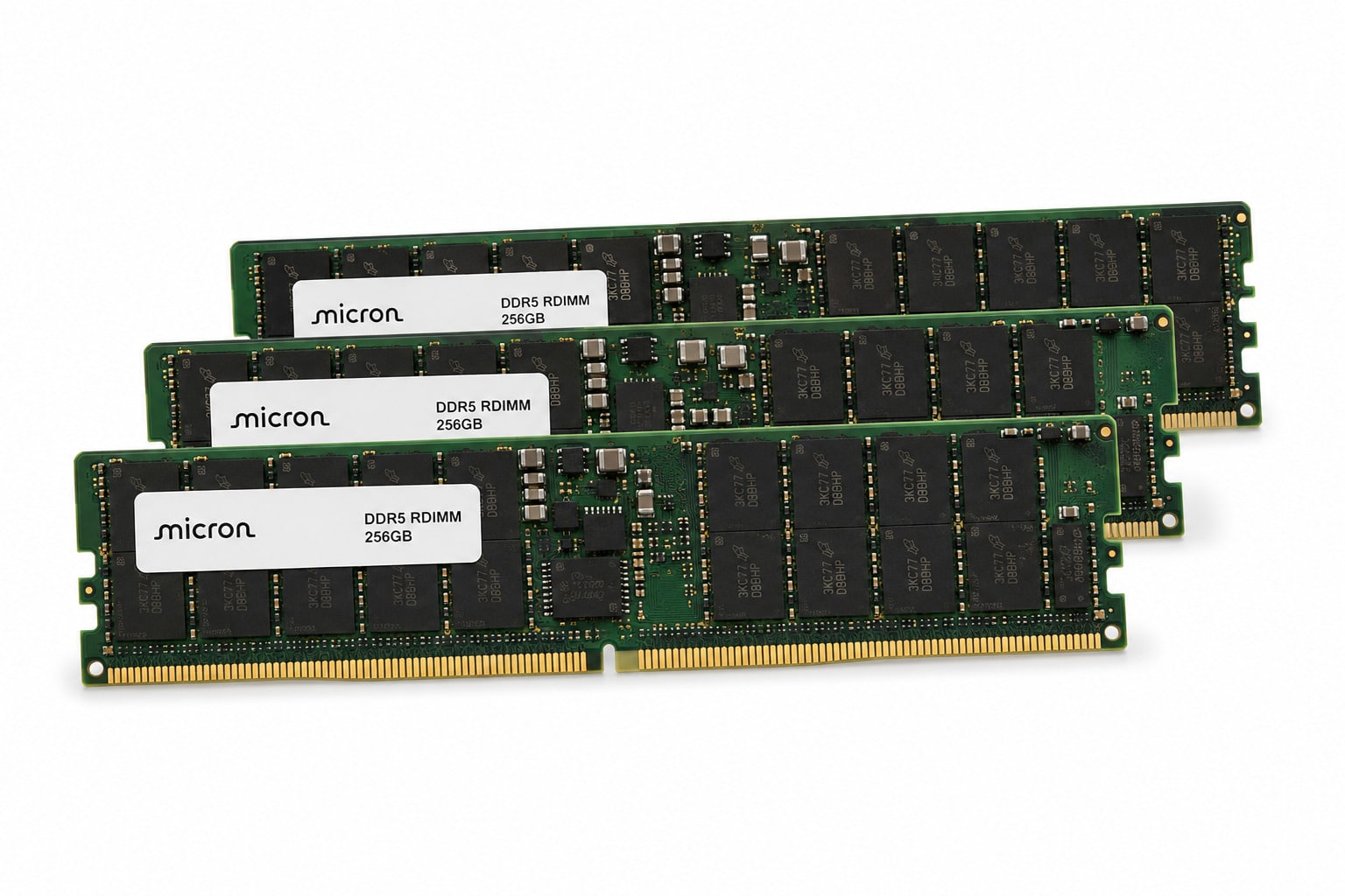 Micron empieza a distribuir módulos DDR5 RDIMM de 256 GB a 9200 MT/s para centros de datos de IA