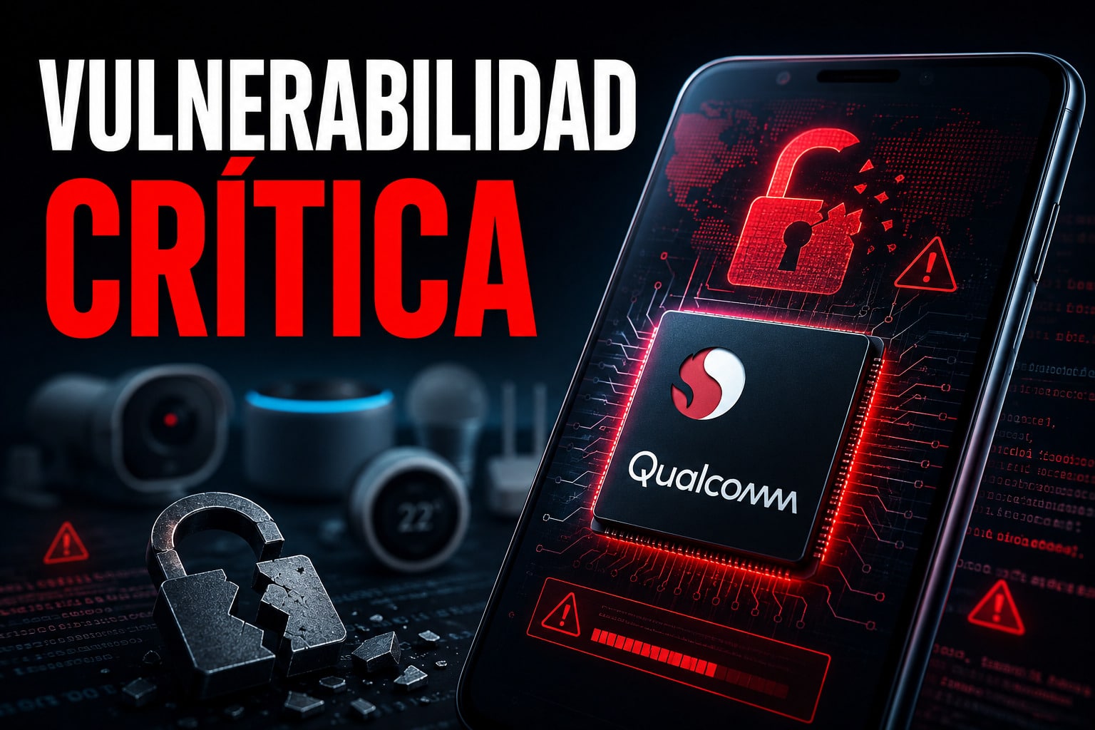 Una vulnerabilidad en chips de Qualcomm podría abrir la puerta al control total de móviles y dispositivos IoT