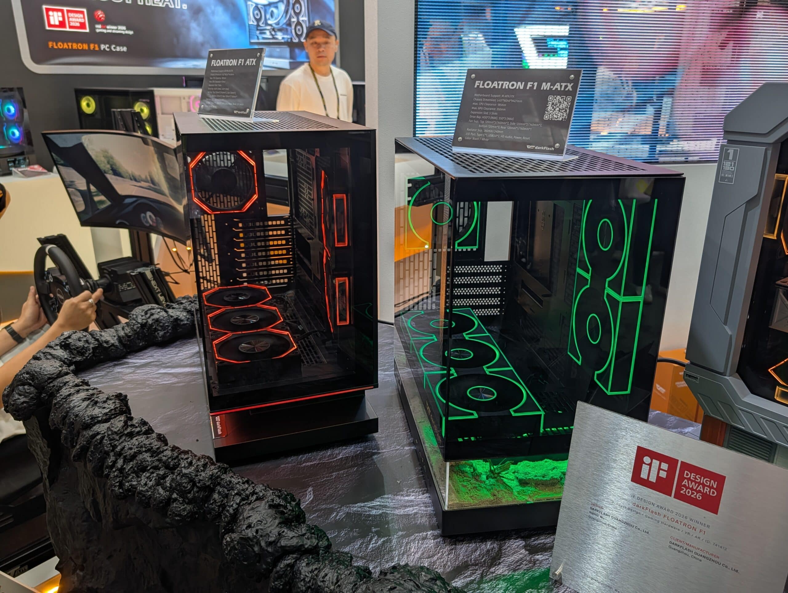 DarkFlash en el Computex 2026 los chasis K430, U1 y Floatron, el disipador E400 Plus, el teclado K87 Pro y las RL DE360 y DV360S Max