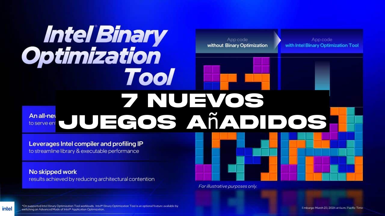 Intel Binary Optimization Tool (IBOT) añade 7 juegos nuevos optimizados