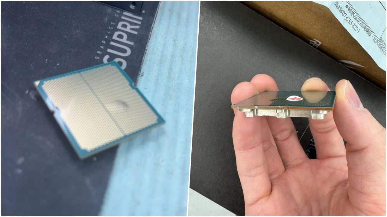 AMD rechaza la garantía de un Ryzen 9 7950X3D por deformación en el chip