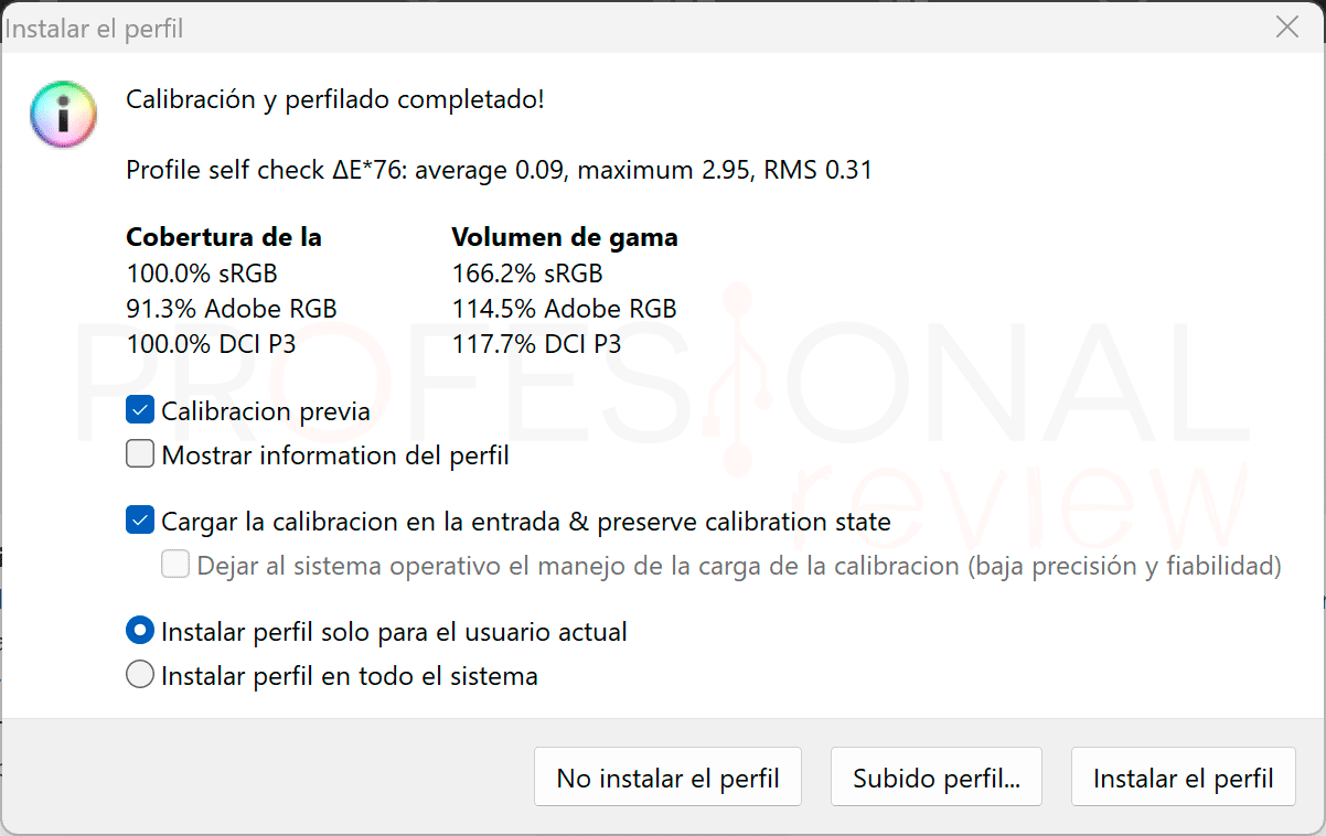 ASUS ProArt PZ14 HT7407 Review ASUS ProArt PZ14 HT7407 Calibración